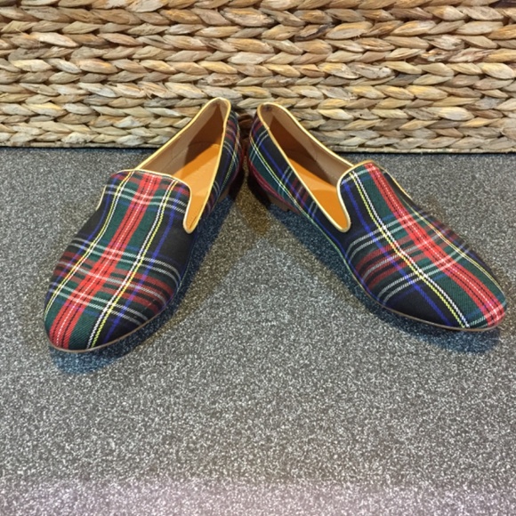 J. Crew Plaid Flats in Red, Green, and Blue - Picture 3 of 13